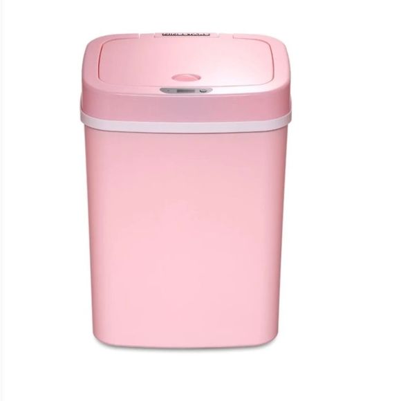 Ninestars Rectangular Motion Sensor Trash Can- Pink - Picture 7 of 12